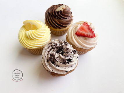 Assorted Dozen Cupcakes - White Cake Box
