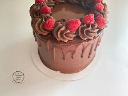 Dark Chocolate Raspberry Cake